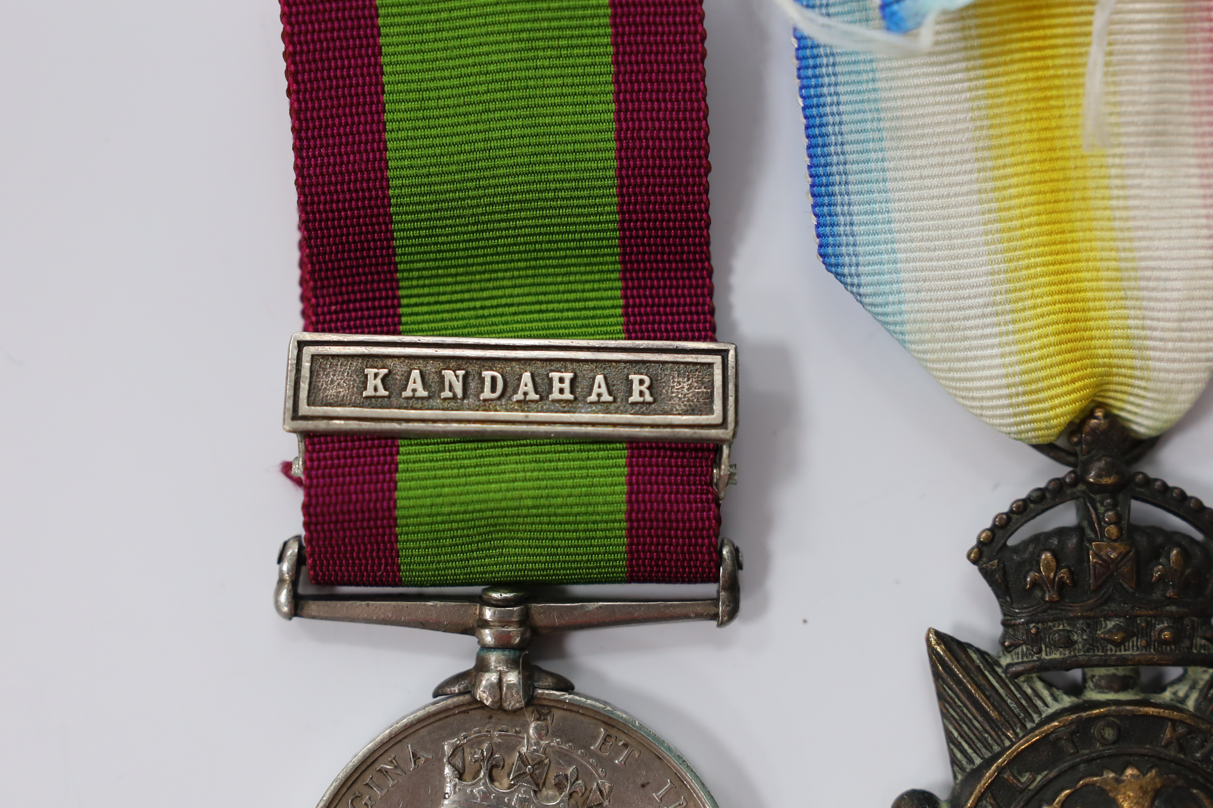 An Afghanistan Medal 1881 with Kandahar clasp to Sowah Singh ..10th Bengal. and a Kabul to Kandahar Star, unnamed as issued.